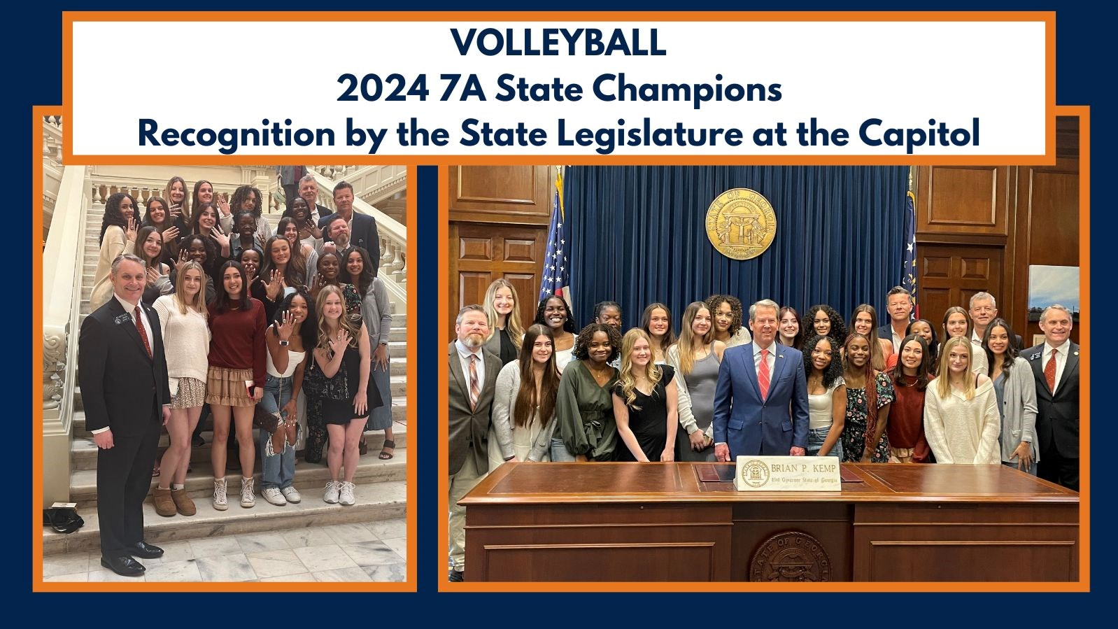 State Volleyball Champs visit the State Capitol